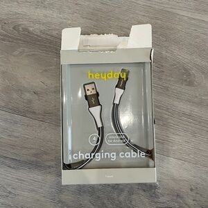 heyday 4ft black and white charging cable micro USB for Andriod